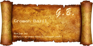 Gromen Bazil névjegykártya